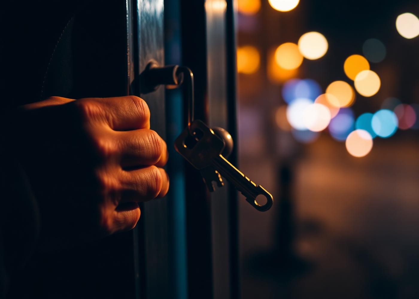 Emergency locksmith at night